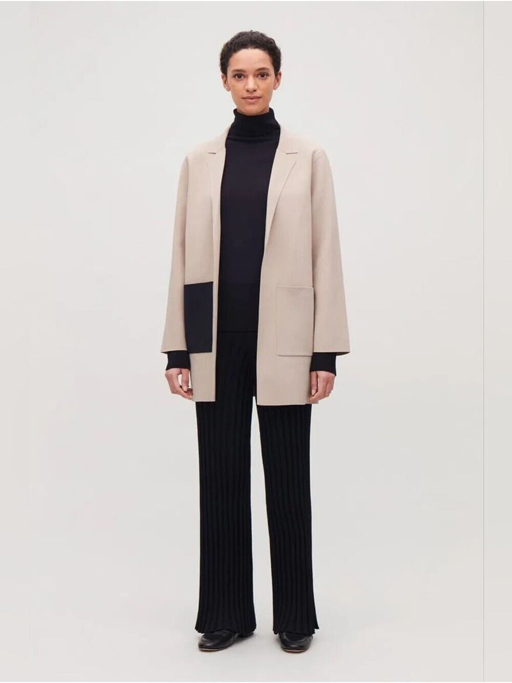 COS Long Structured-Knit Jacket - Picture 3 of 11